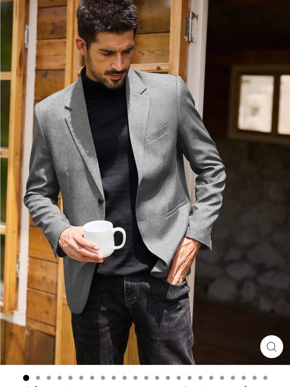 Men's Tailored Gray Sport Coat - Sleek Modern Blazer